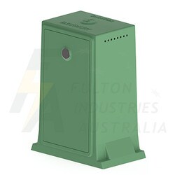 FPBNF1V1DG fibreglass green pillar turret with single door